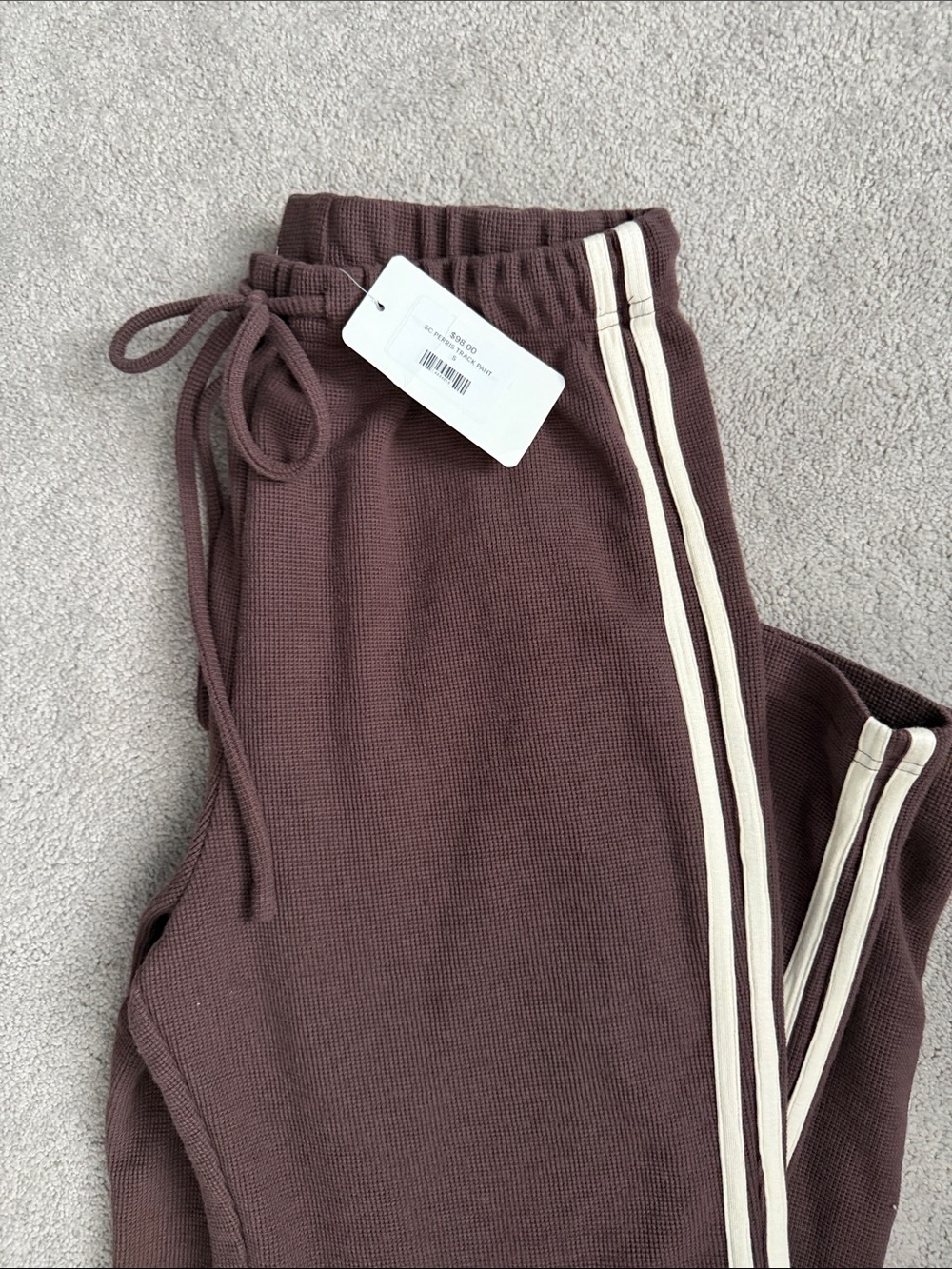 Sunny California, Perris track pants  Pants in Brown with Cream Stripes